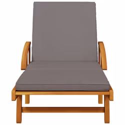 VidaXL 3206363 outdoor chair Lounge Padded seat Acacia wood Grey - Additional view 4
