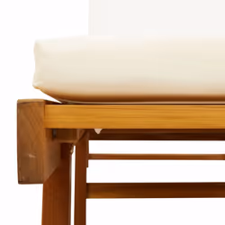 VidaXL 3206372 outdoor chair Lounge Padded seat Acacia wood Cream, White - Additional view 5