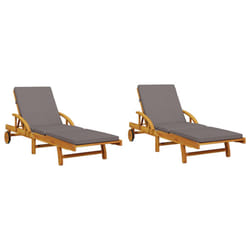 VidaXL 3206373 outdoor chair Lounge Padded seat Acacia wood Grey