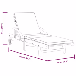 VidaXL 3206373 outdoor chair Lounge Padded seat Acacia wood Grey - Additional view 6