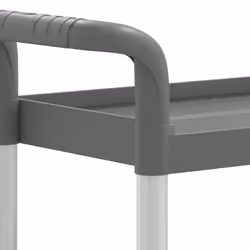 vidaXL 3-Tier Trolley Serving Cart Kitchen Storage Serving Trolley Aluminium - grey, 77 x 34 x 72 cm - Additional view 6