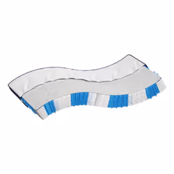 VidaXL 372852, Double/Full size, High density foam mattress, Medium, Black, Blue, White, Polyester, Polyester