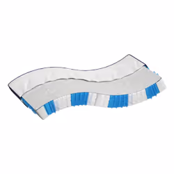 VidaXL 372853, Double/Full size, Innerspring mattress, Medium, Black, Blue, White, Polyester, Foam