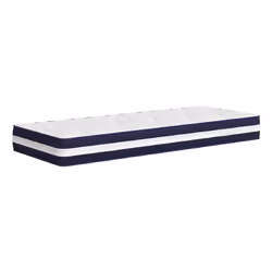 VidaXL 372857, Mini Single size, Innerspring mattress, Medium/Hard, Black, Blue, White, Polyester, Foam