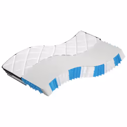 VidaXL 372886, Regular size, Pocket spring mattress, Medium, Black, White, Polyester, Polyester
