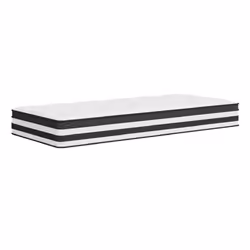 VidaXL 372913, Single/Full size, Innerspring mattress, Medium, Black, Grey, White, Polyester, Foam