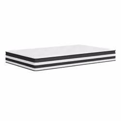 VidaXL 372915, Single/Full size, Innerspring mattress, Medium, Black, Grey, White, Polyester, Foam