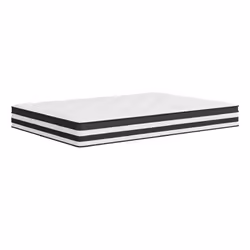 VidaXL 372919, Double/Full size, Innerspring mattress, Medium, Black, Grey, White, Polyester, Foam