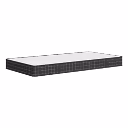 VidaXL 372937, Mini Single size, Innerspring mattress, Medium, Black, Dark Grey, White, Polyester, Foam