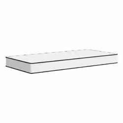 VidaXL 372971, Single/Full size, Innerspring mattress, Medium, Black, White, Polyester, Foam