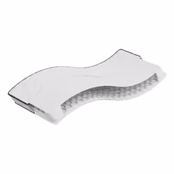 VidaXL 372982, Single/Full size, Innerspring mattress, Medium, Black, White, Polyester, Polyester