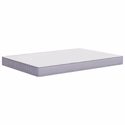 VidaXL 373024, Double/Full size, High density foam mattress, Medium, Grey, White, Polyester, Foam