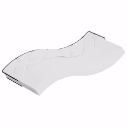 VidaXL 373040, Single/Full size, High density foam mattress, Medium, Black, White, Polyester, Polyester