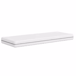 VidaXL 373042, Single/Full size, High density foam mattress, Medium, Grey, White, Polyester, Polyester