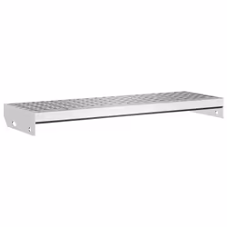 vidaXL Grate Step Metal Garden Stair Anti-slip Patio Stairs Galvanised Steel - forge welded, 70 x 24 x 7 cm