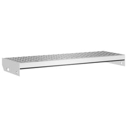 vidaXL Grate Step Metal Garden Stair Anti-slip Patio Stairs Galvanised Steel - forge welded, 70 x 24 x 7 cm