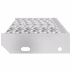 vidaXL Grate Step Metal Garden Stair Anti-slip Patio Stairs Galvanised Steel - forge welded, 70 x 24 x 7 cm - Additional view 4