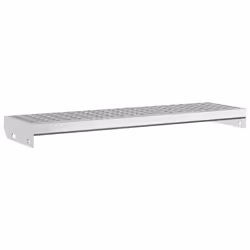 vidaXL Grate Step Metal Garden Stair Anti-slip Patio Stairs Galvanised Steel - forge welded, 80 x 24 x 7 cm