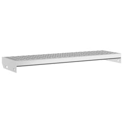 vidaXL Grate Step Metal Garden Stair Anti-slip Patio Stairs Galvanised Steel - forge welded, 80 x 24 x 7 cm