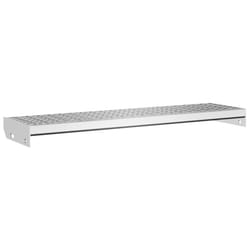 vidaXL Grate Step Metal Garden Stair Anti-slip Patio Stairs Galvanised Steel - forge welded, 90 x 24 x 7 cm