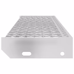 vidaXL Grate Step Metal Garden Stair Anti-slip Patio Stairs Galvanised Steel - forge welded, 100 x 24 x 7 cm - Additional view 4