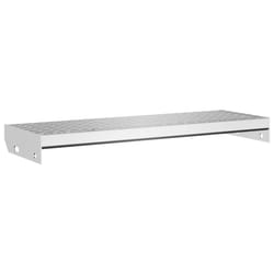 vidaXL Grate Step Metal Garden Stair Anti-slip Patio Stairs Galvanised Steel - press locked, 70 x 24 x 7 cm