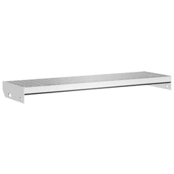 vidaXL Grate Step Metal Garden Stair Anti-slip Patio Stairs Galvanised Steel - press locked, 80 x 24 x 7 cm
