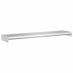 vidaXL Grate Step Metal Garden Stair Anti-slip Patio Stairs Galvanised Steel - press locked, 100 x 24 x 7 cm