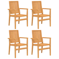 vidaXL Garden Dining Set Outdoor Table and Chairs Solid Wood Teak - 160 cm table length/ 4 piece - Additional view 2