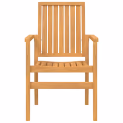 vidaXL Garden Dining Set Outdoor Table and Chairs Solid Wood Teak - 160 cm table length/ 6 piece - Additional view 4