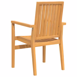 vidaXL Garden Dining Set Outdoor Table and Chairs Solid Wood Teak - 160 cm table length/ 6 piece - Additional view 6