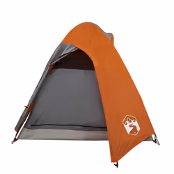 vidaXL Camping Tent 4 Persons Portable Outdoor Hiking Dome Tent Waterproof - orange, 254 x 135 x 112 cm - Additional view 4