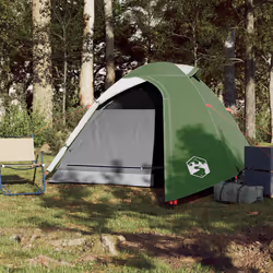 vidaXL Camping Tent 4 Persons Portable Outdoor Hiking Dome Tent Waterproof - green, 264 x 210 x 125 cm - Additional view 2