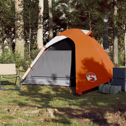 vidaXL Camping Tent 4 Persons Portable Outdoor Hiking Dome Tent Waterproof - orange, 264 x 210 x 125 cm - Additional view 2