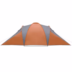 vidaXL Family Tent Dome 6-Person Camping Dome Tent Grey and Orange Waterproof - Additional view 7