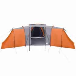 vidaXL Family Tent Dome 12-Person Camping Dome Tent Grey and Orange Waterproof - Additional view 6