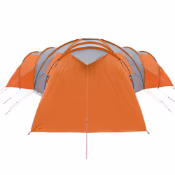 vidaXL Family Tent Dome 12-Person Camping Dome Tent Grey and Orange Waterproof - Additional view 7
