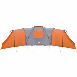 vidaXL Family Tent Dome 12-Person Camping Dome Tent Grey and Orange Waterproof - Additional view 9