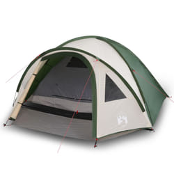vidaXL Camping Tent 4 Persons Outdoor Hiking Portable Dome Tent 185T Taffeta - green, 300 x 250 x 132 cm