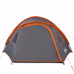 vidaXL Camping Tent 4 Persons Outdoor Hiking Portable Dome Tent 185T Taffeta - orange, 300 x 250 x 132 cm - Additional view 5