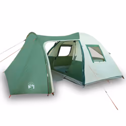 vidaXL Camping Tent 4 Persons Outdoor Hiking Portable Dome Tent 185T Taffeta - green, 466 x 342 x 200 cm