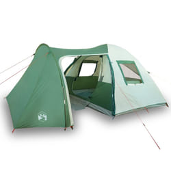 vidaXL Camping Tent 4 Persons Outdoor Hiking Portable Dome Tent 185T Taffeta - green, 466 x 342 x 200 cm