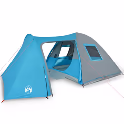 vidaXL Camping Tent 4 Persons Outdoor Hiking Portable Dome Tent 185T Taffeta - blue, 466 x 342 x 200 cm