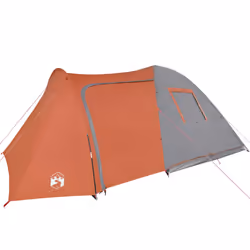 vidaXL Camping Tent 4 Persons Outdoor Hiking Portable Dome Tent 185T Taffeta - orange, 466 x 342 x 200 cm - Additional view 4