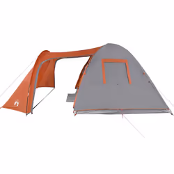 vidaXL Camping Tent 4 Persons Outdoor Hiking Portable Dome Tent 185T Taffeta - orange, 466 x 342 x 200 cm - Additional view 6