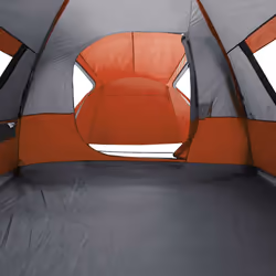 vidaXL Camping Tent 4 Persons Outdoor Hiking Portable Dome Tent 185T Taffeta - orange, 466 x 342 x 200 cm - Additional view 9