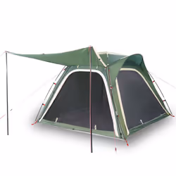 vidaXL Camping Tent 4-Person Patio Dome Tent Green Quick Release Waterproof