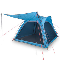 vidaXL Camping Tent 4-Person Patio Dome Tent Blue Quick Release Waterproof