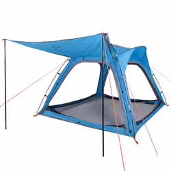 vidaXL Camping Tent 4-Person Patio Dome Tent Blue Quick Release Waterproof - Additional view 4