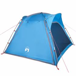 vidaXL Camping Tent 4-Person Patio Dome Tent Blue Quick Release Waterproof - Additional view 5